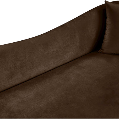 Destin Brown Velvet Sofa