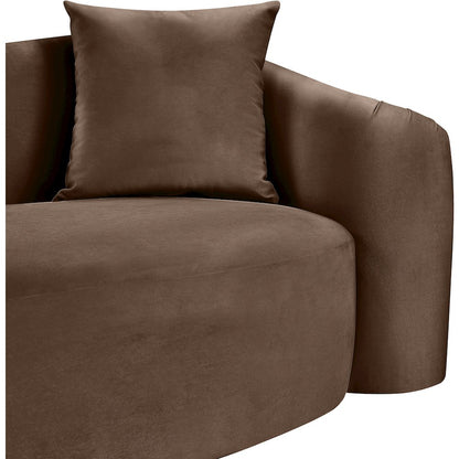 Destin Brown Velvet Sofa