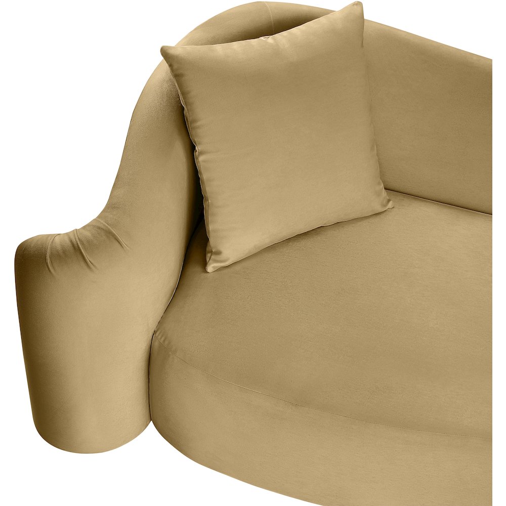 Destin Camel Velvet Loveseat