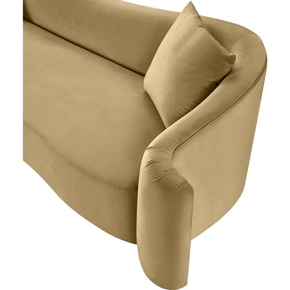 Destin Camel Velvet Loveseat