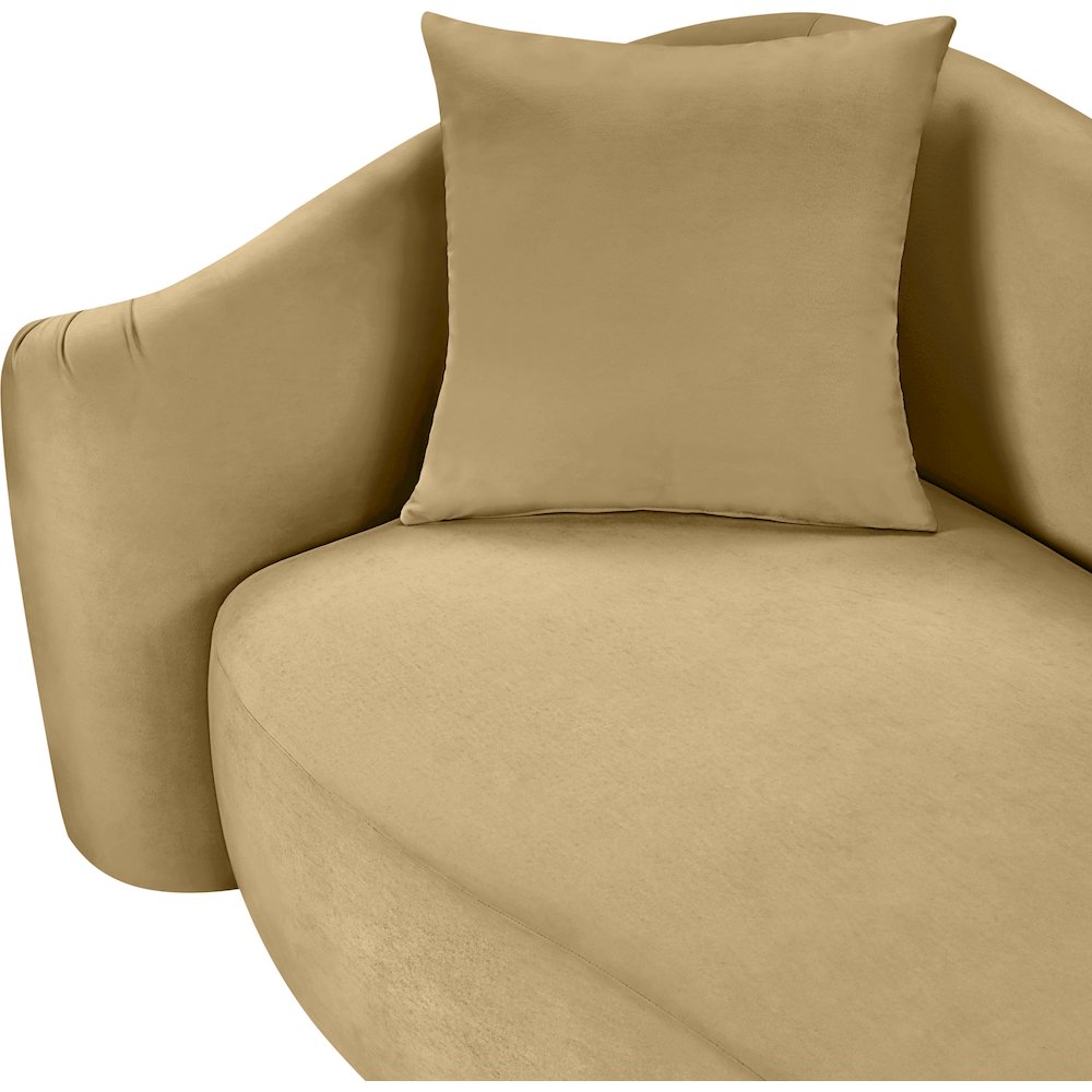 Destin Camel Velvet Loveseat