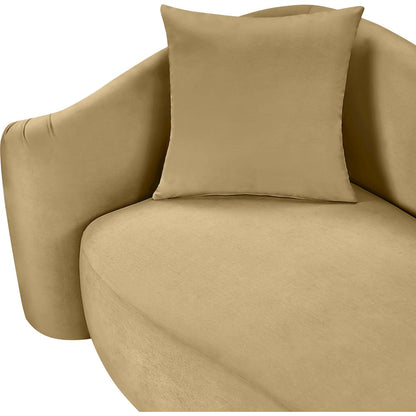 Destin Camel Velvet Loveseat