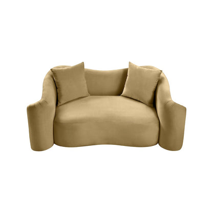 Destin Camel Velvet Loveseat