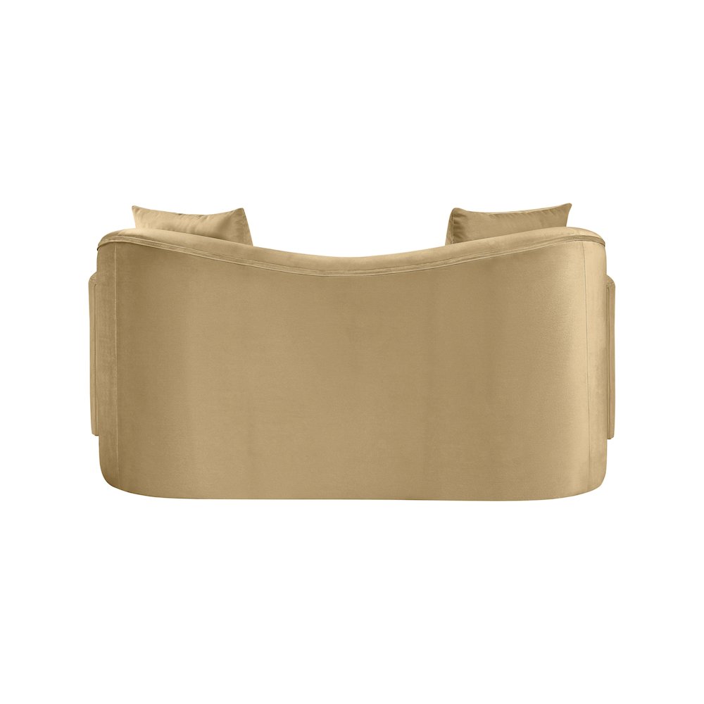 Destin Camel Velvet Loveseat