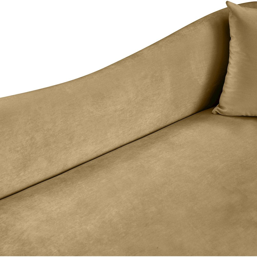 Destin Camel Velvet Loveseat