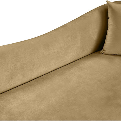 Destin Camel Velvet Loveseat