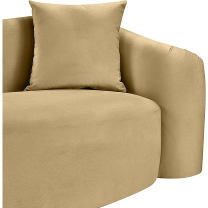 Destin Camel Velvet Loveseat
