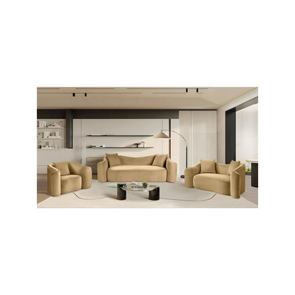 Destin Camel Velvet Loveseat