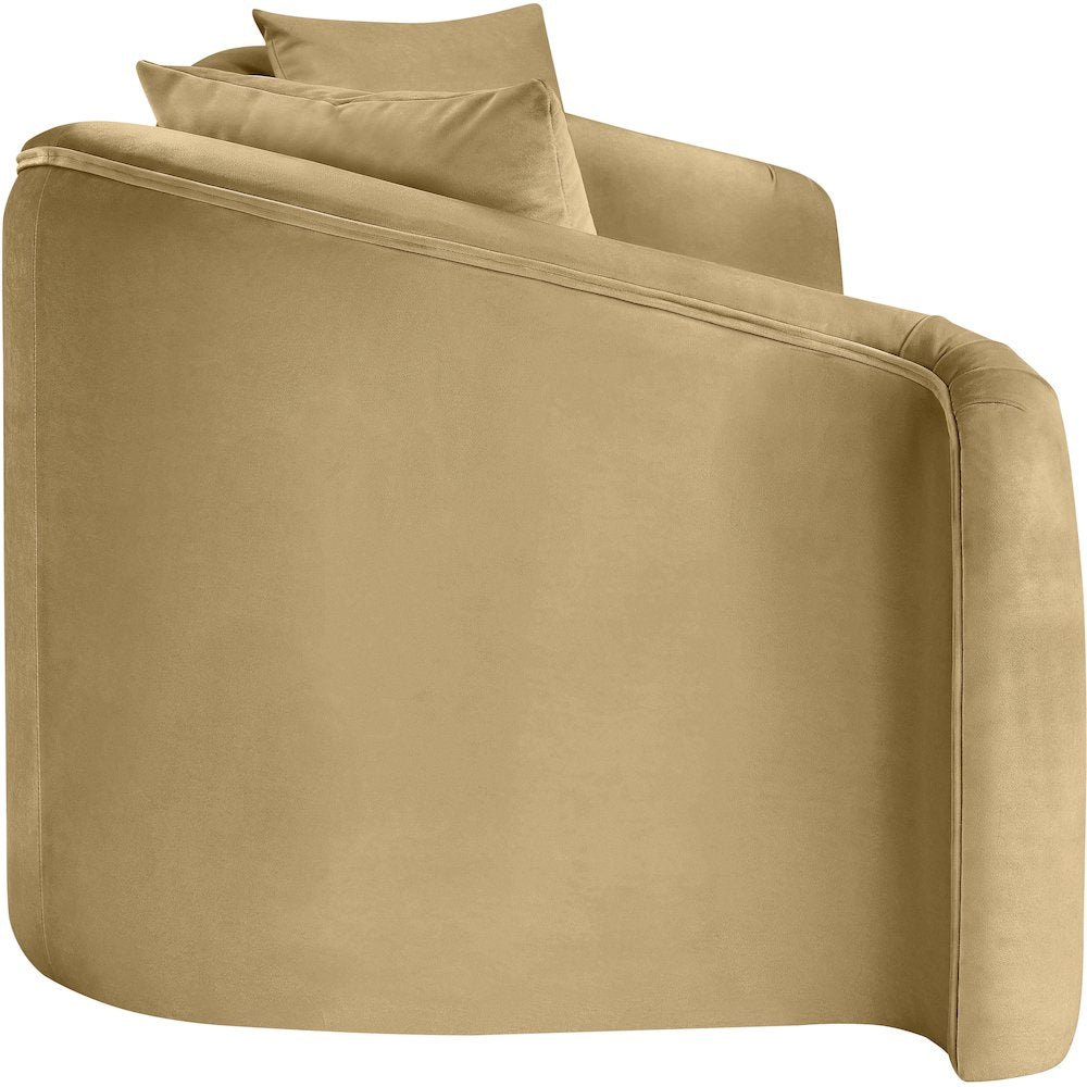 Destin Camel Velvet Sofa