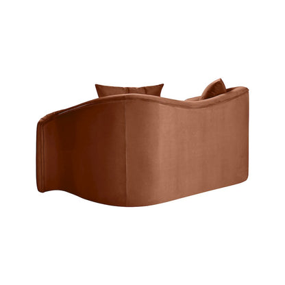 Destin Cognac Velvet Loveseat