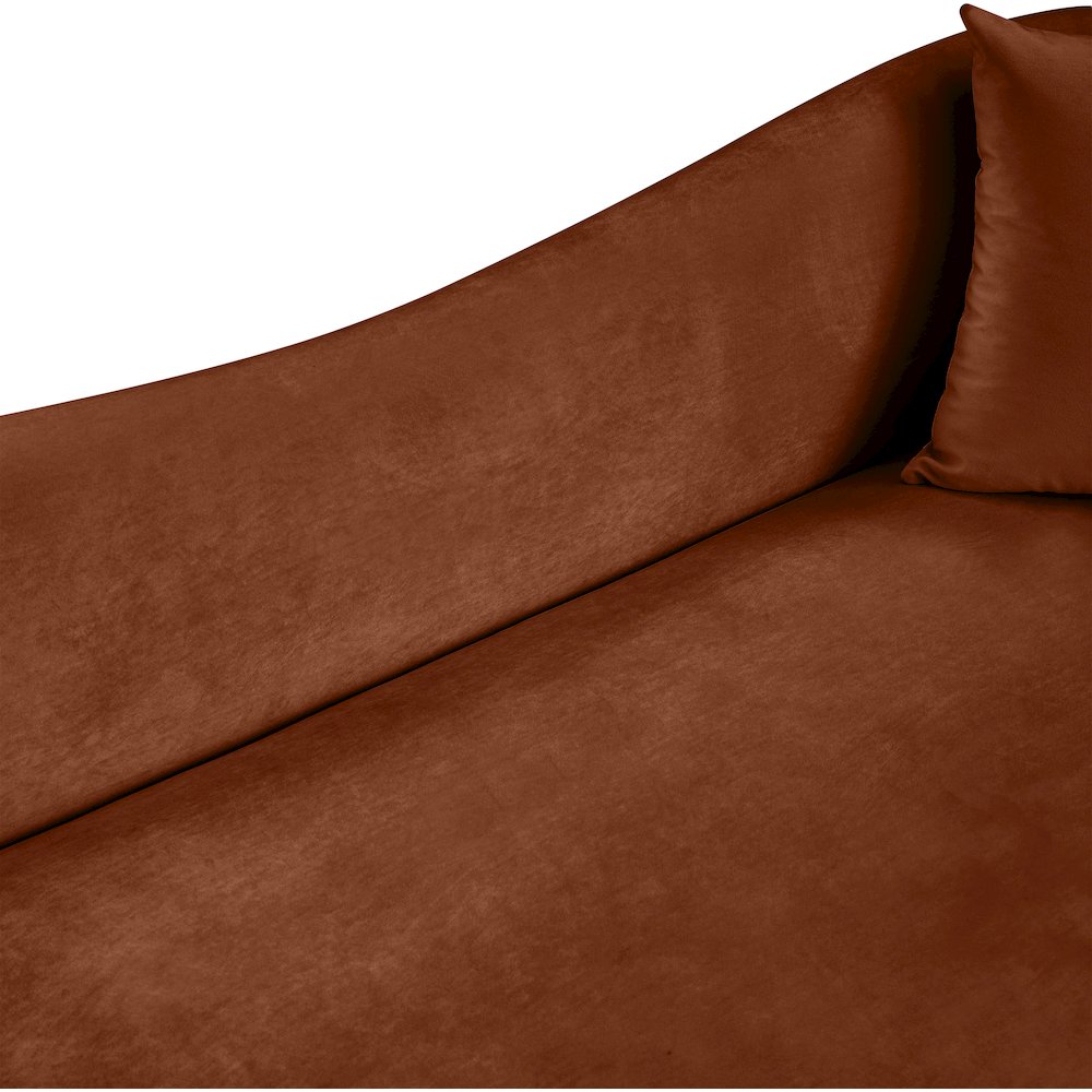 Destin Cognac Velvet Loveseat