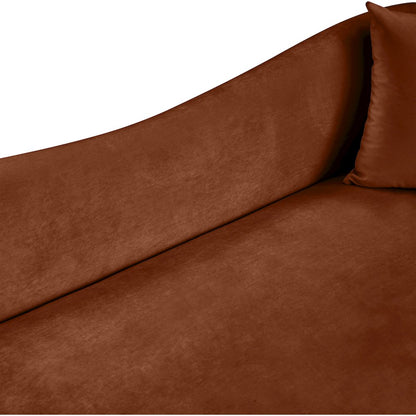 Destin Cognac Velvet Loveseat