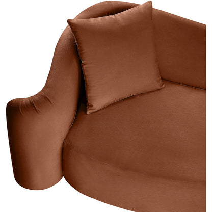 Destin Cognac Velvet Sofa