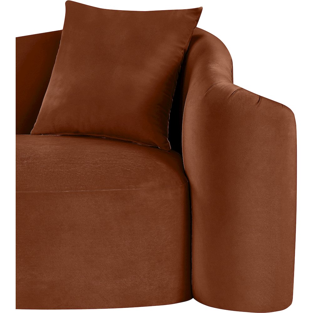 Destin Cognac Velvet Sofa