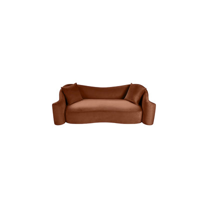 Destin Cognac Velvet Sofa