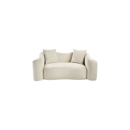 Destin Cream Velvet Loveseat