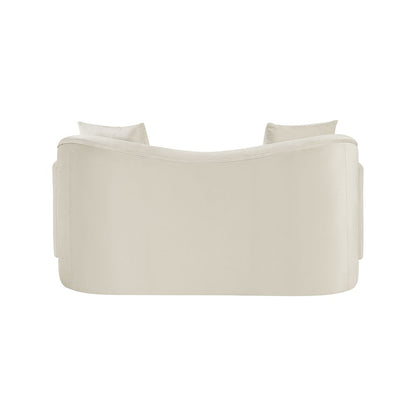 Destin Cream Velvet Loveseat