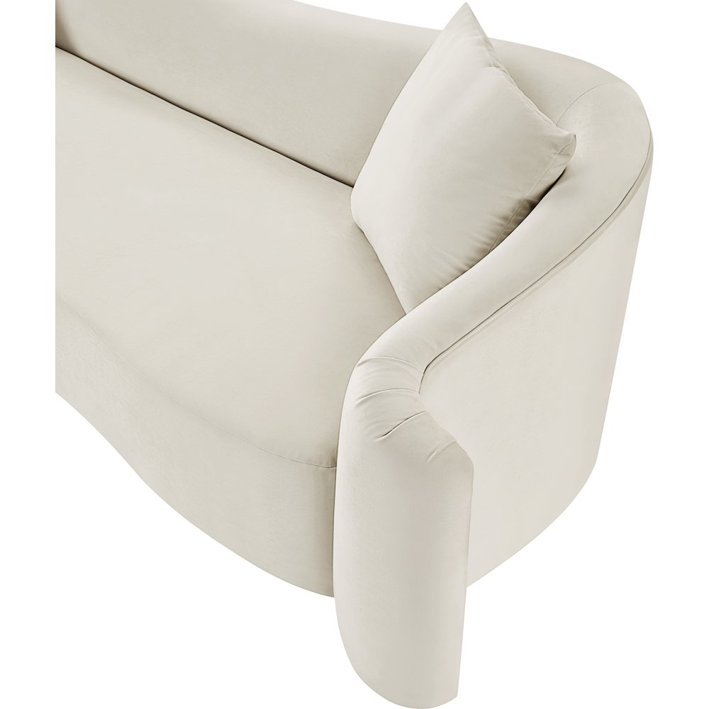 Destin Cream Velvet Sofa