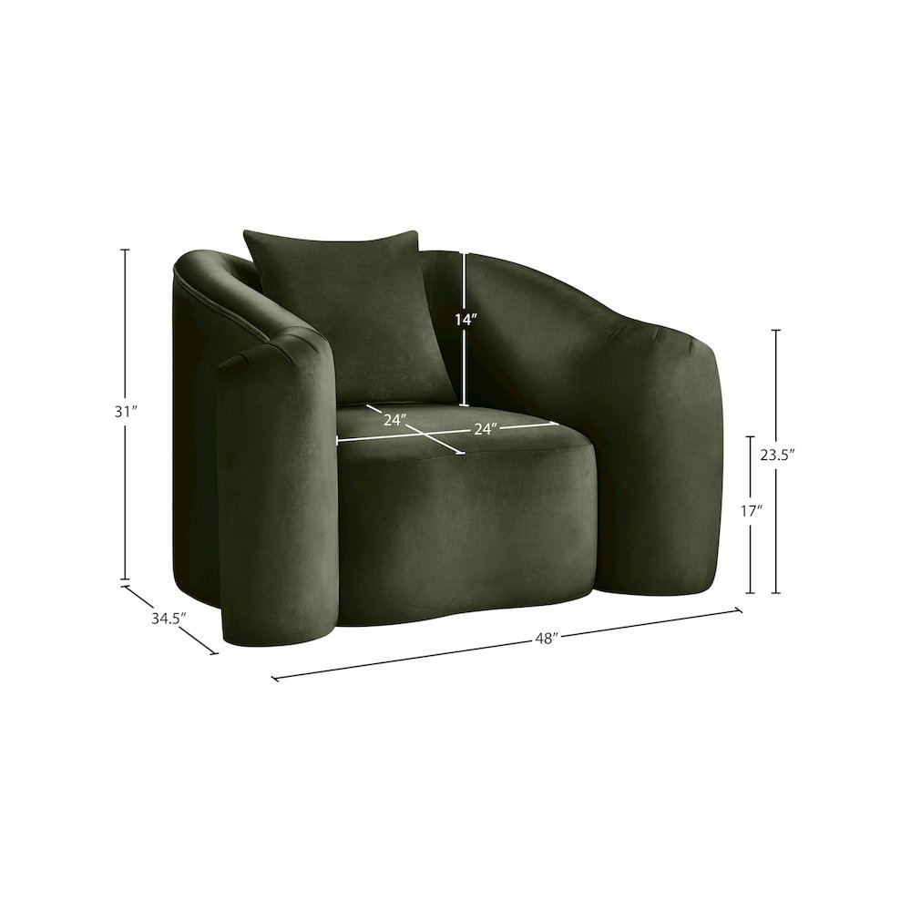 Destin Green Velvet Chair