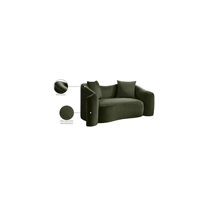 Destin Green Velvet Loveseat
