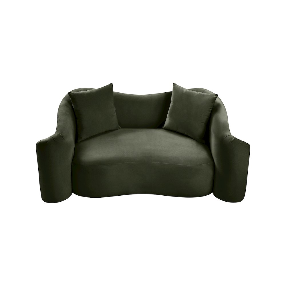 Destin Green Velvet Loveseat