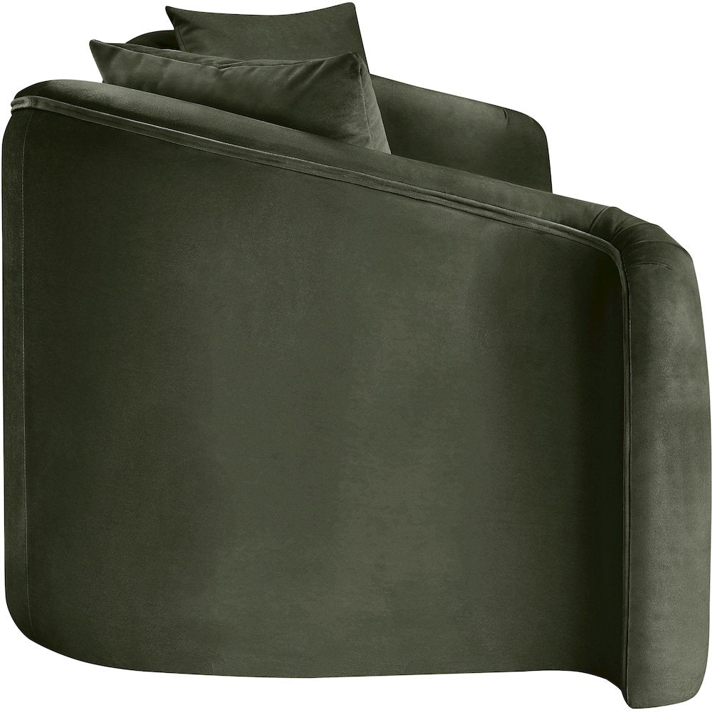 Destin Green Velvet Sofa