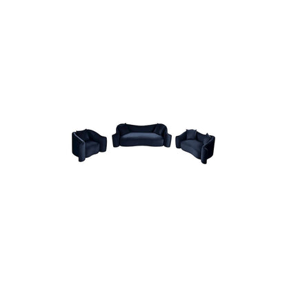 Destin Navy Velvet Loveseat