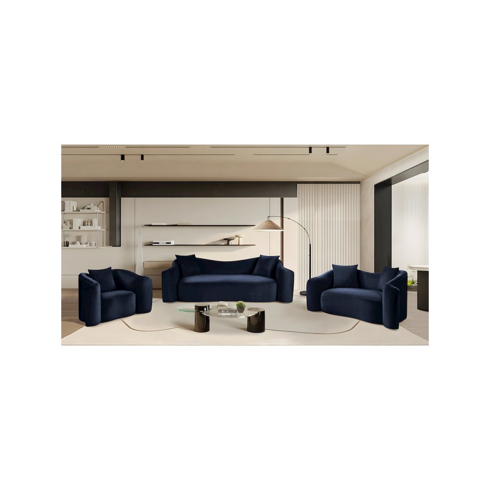Destin Navy Velvet Sofa