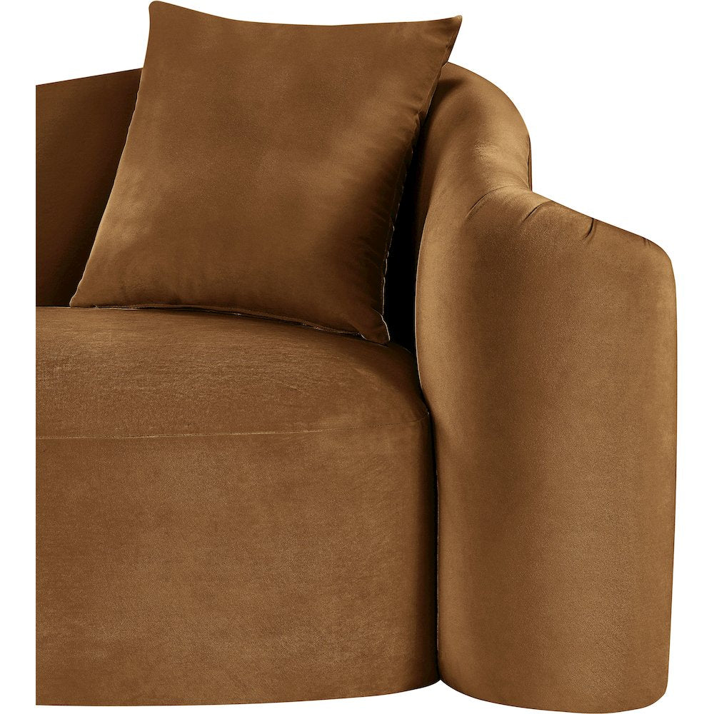 Destin Saddle Velvet Loveseat