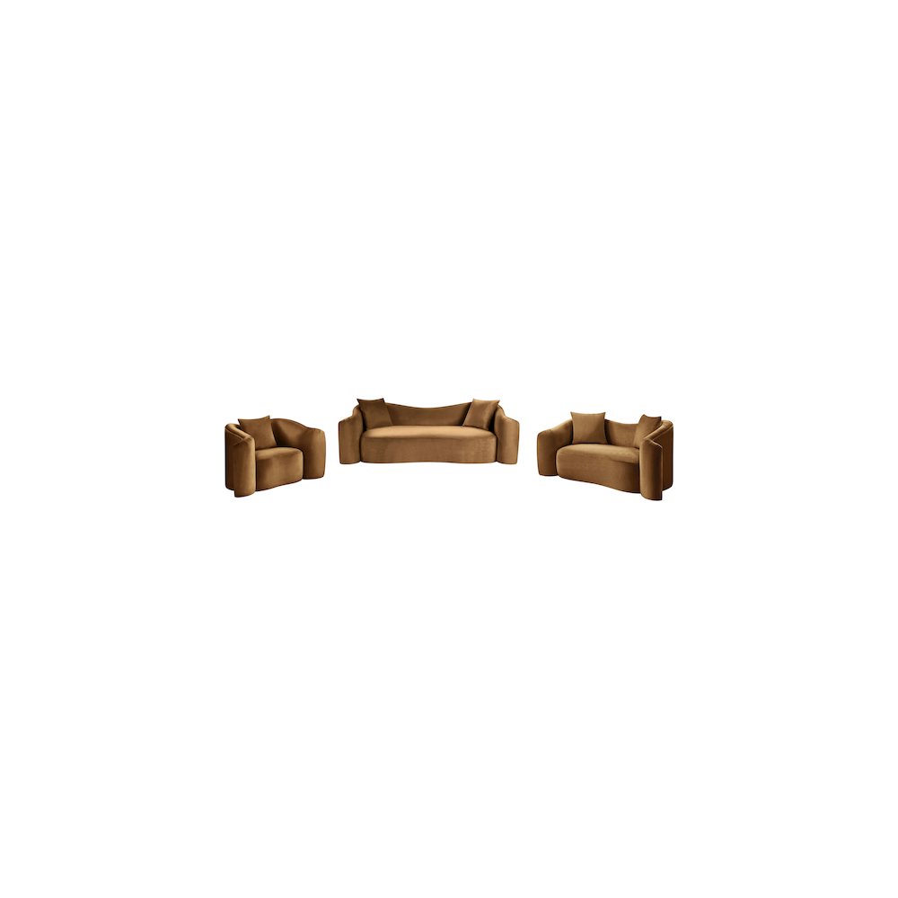 Destin Saddle Velvet Loveseat