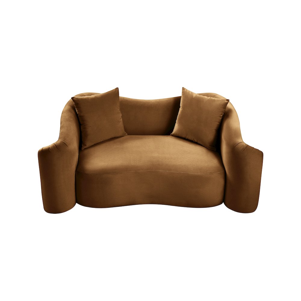 Destin Saddle Velvet Loveseat