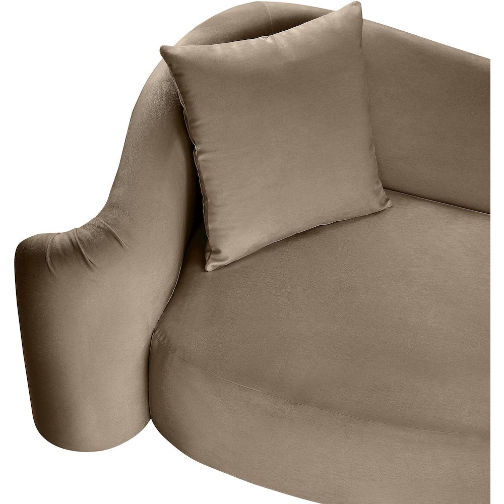 Destin Taupe Velvet Chair