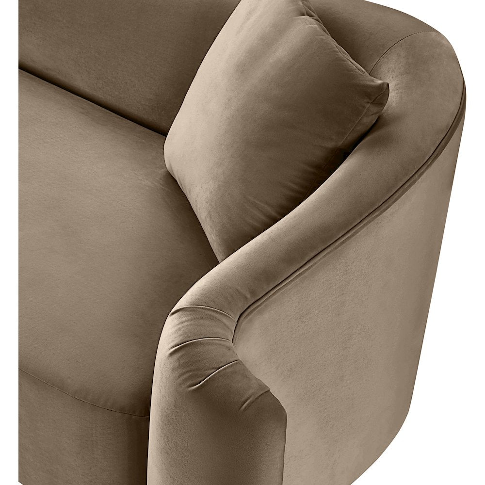 Destin Taupe Velvet Chair