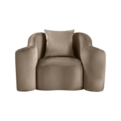 Destin Taupe Velvet Chair
