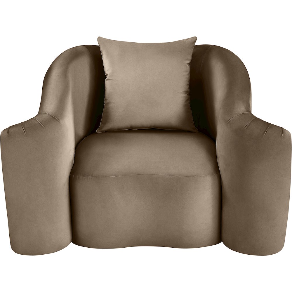 Destin Taupe Velvet Chair
