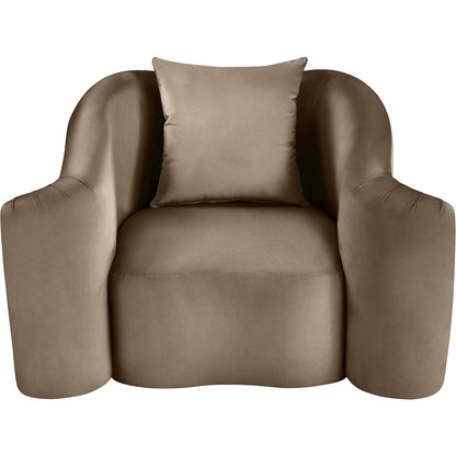 Destin Taupe Velvet Chair