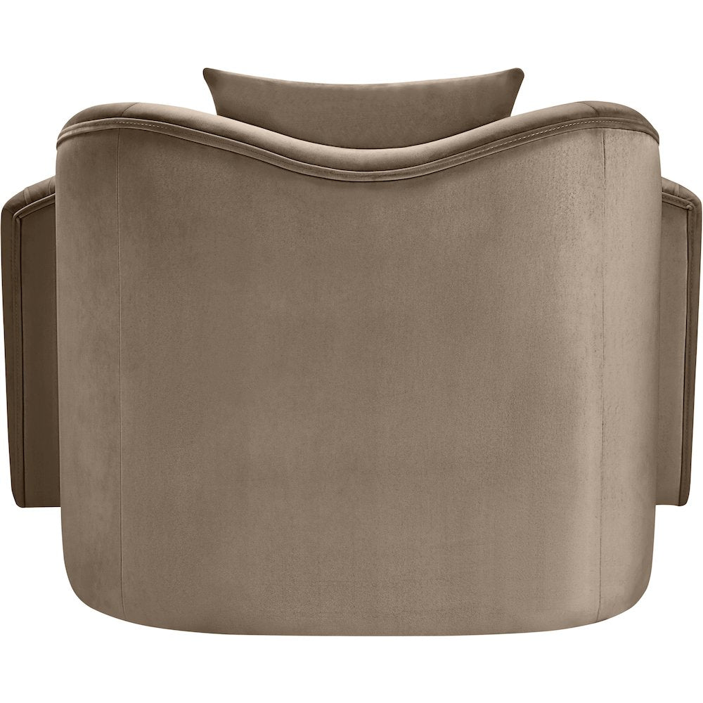 Destin Taupe Velvet Chair