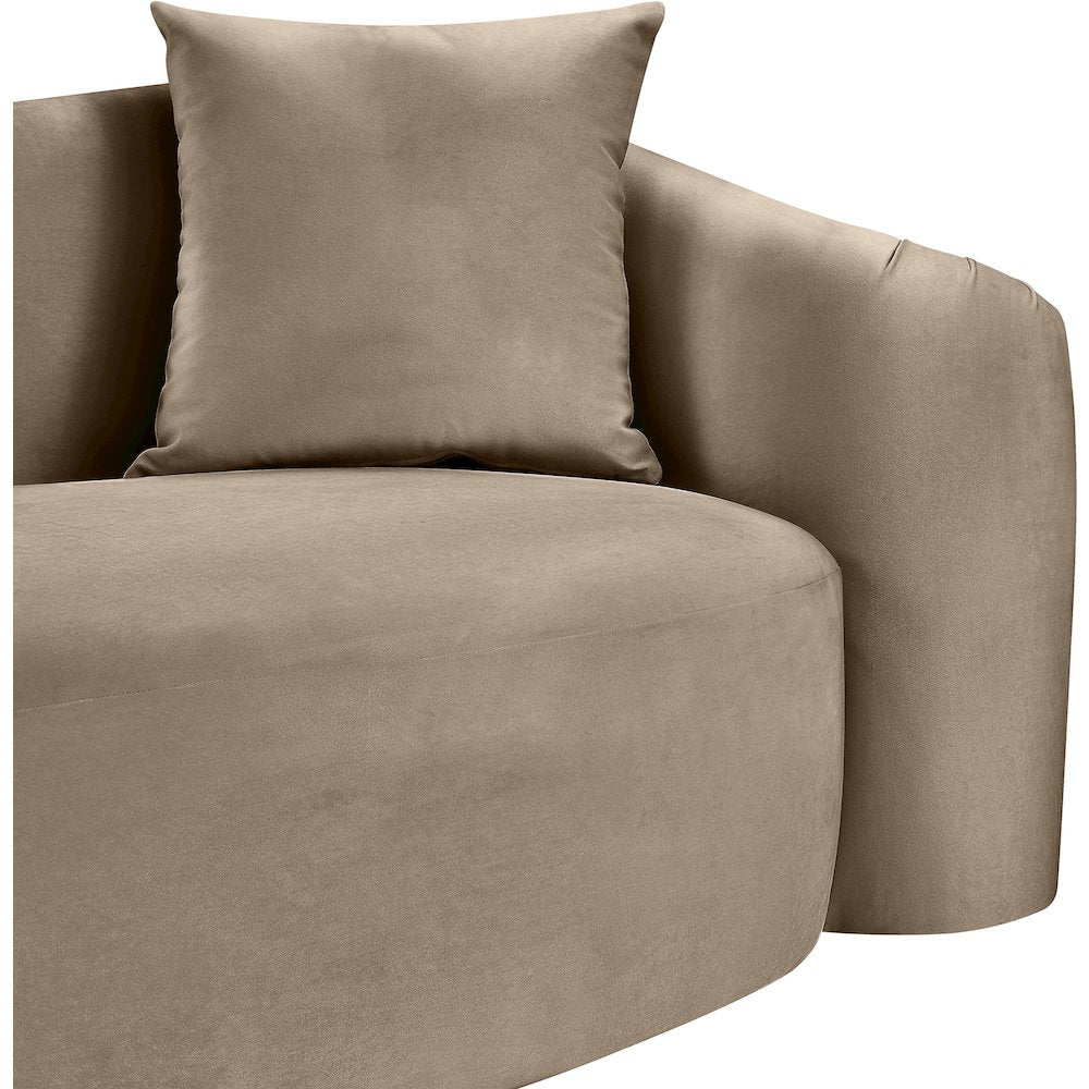 Destin Taupe Velvet Chair