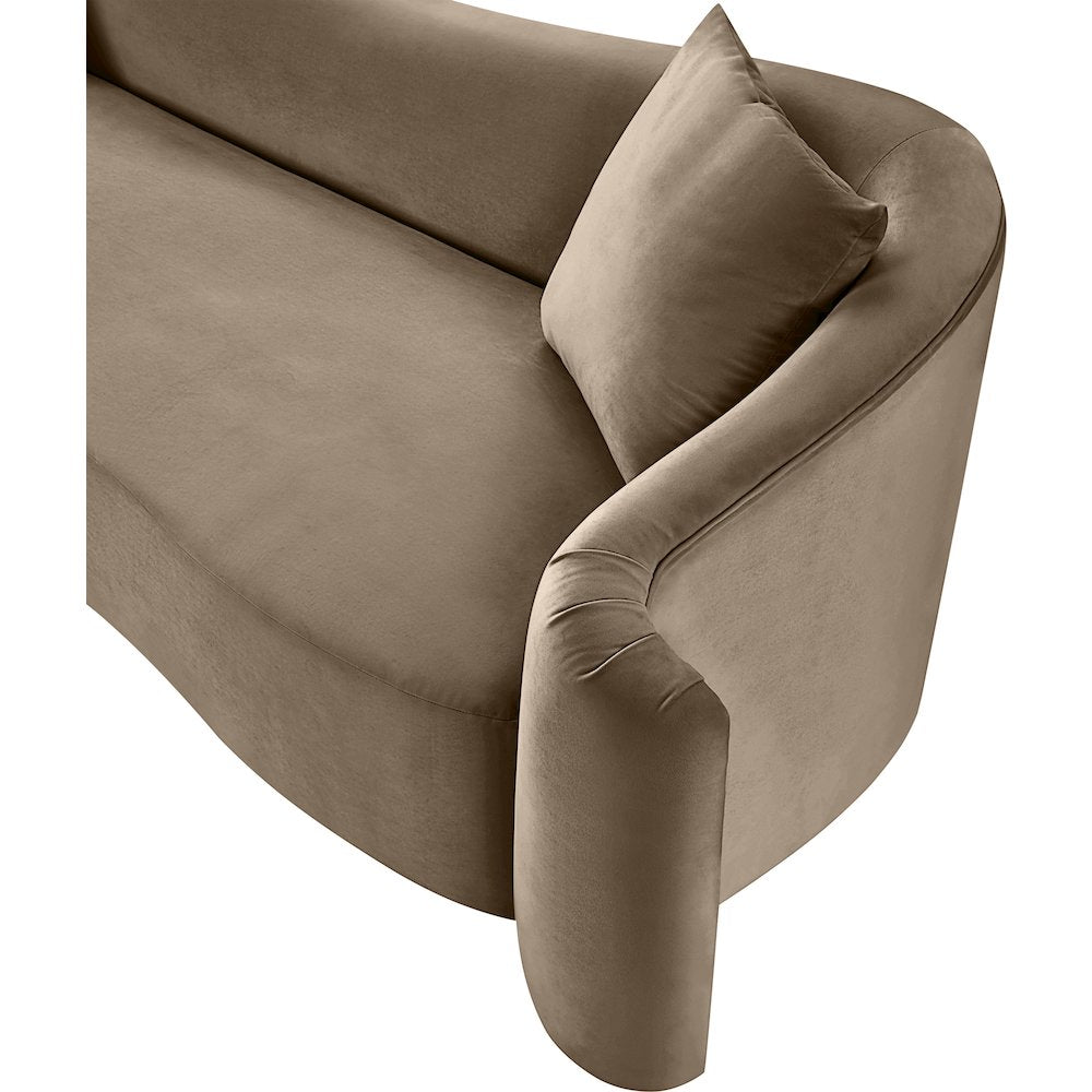 Destin Taupe Velvet Loveseat