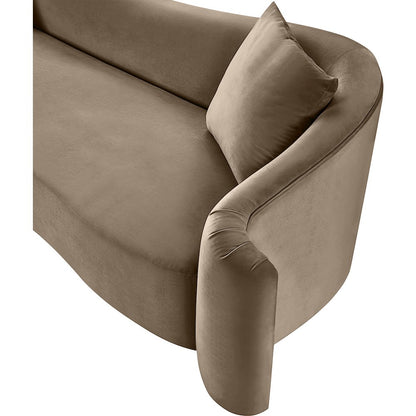 Destin Taupe Velvet Loveseat