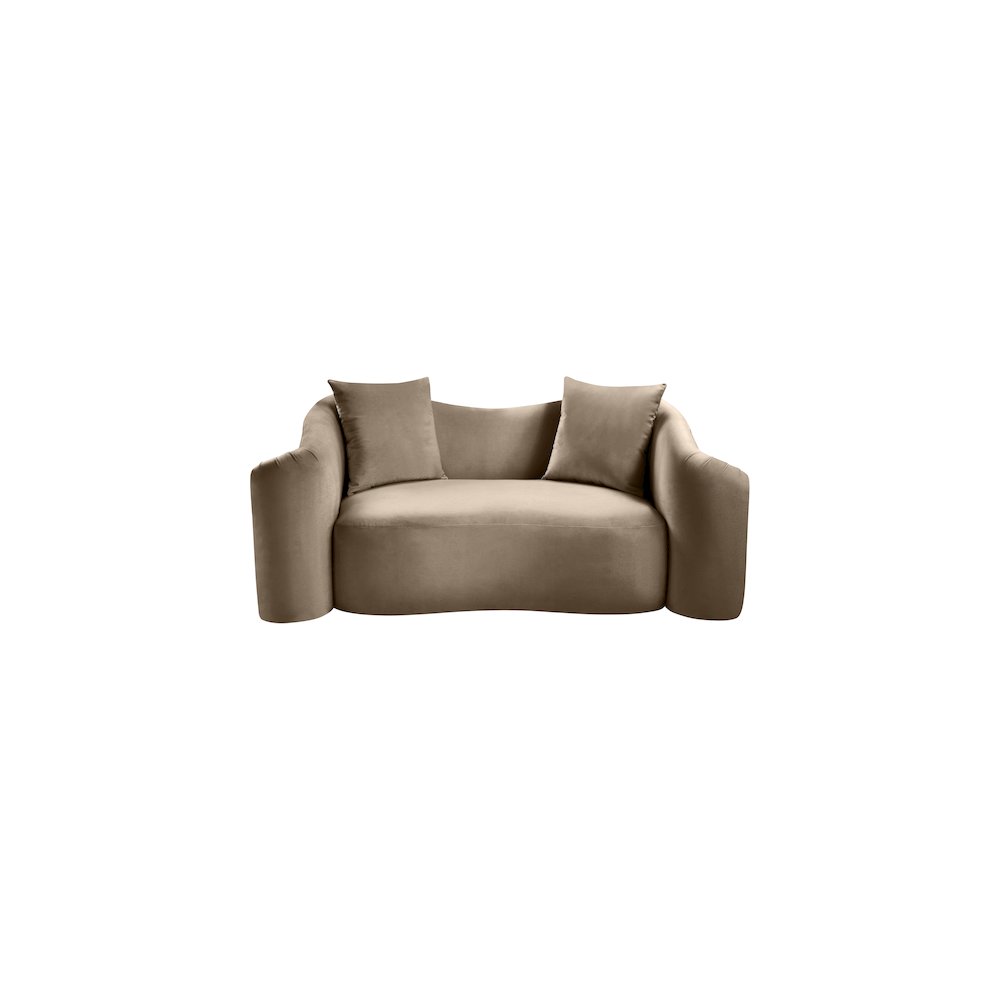 Destin Taupe Velvet Loveseat