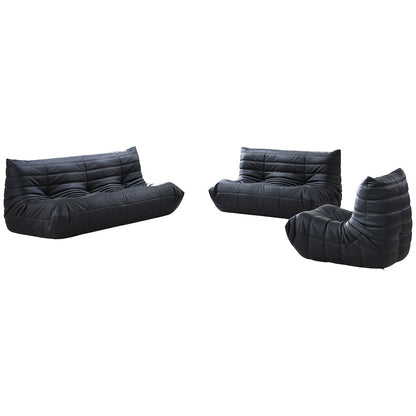 Relax Black Vegan Leather Upholstered Chair