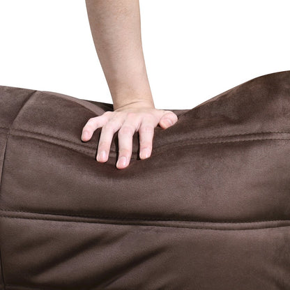 Relax 77.75" Brown Velvet Upholstered Sofa
