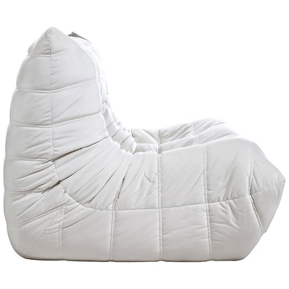 Relax 54.75" Cream Velvet Upholstered Loveseat