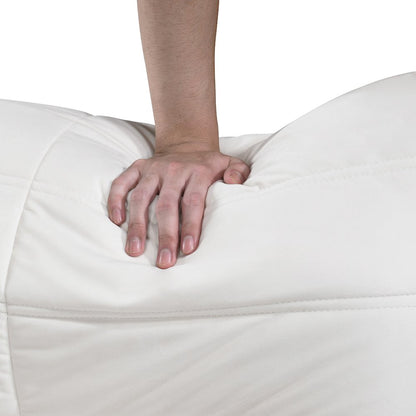 Relax 54.75" Cream Velvet Upholstered Loveseat