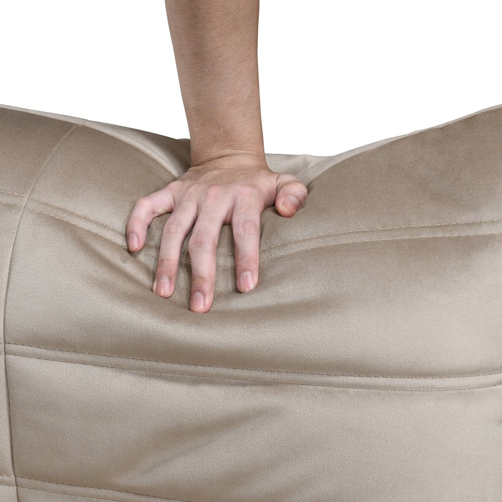 Relax 54.75" Taupe Velvet Upholstered Loveseat