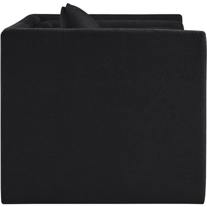 Everett Black Chenille Fabric Chair