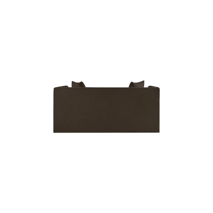 Everett Brown Chenille Fabric Loveseat