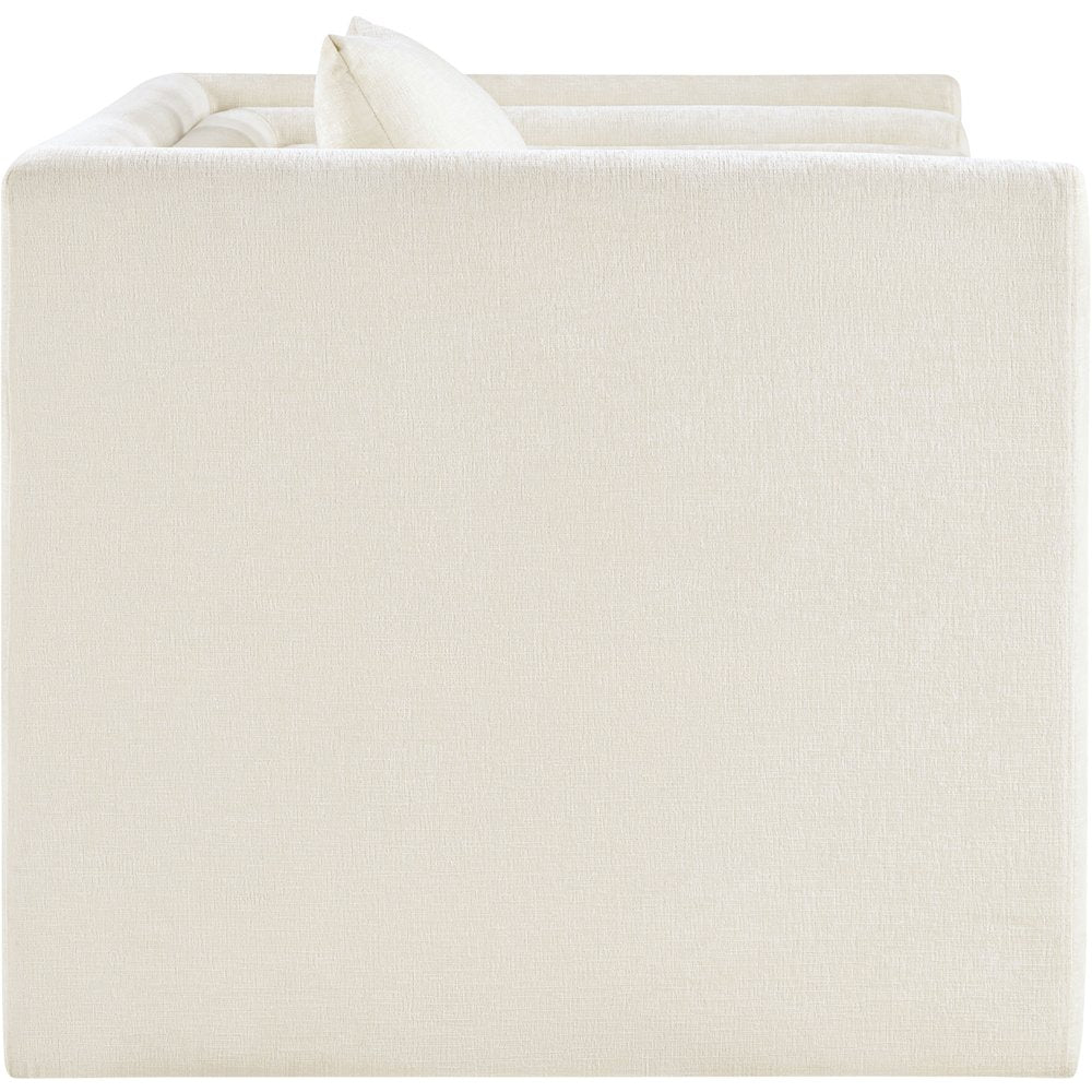 Everett Cream Chenille Fabric Chair