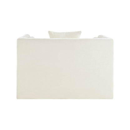 Everett Cream Chenille Fabric Chair